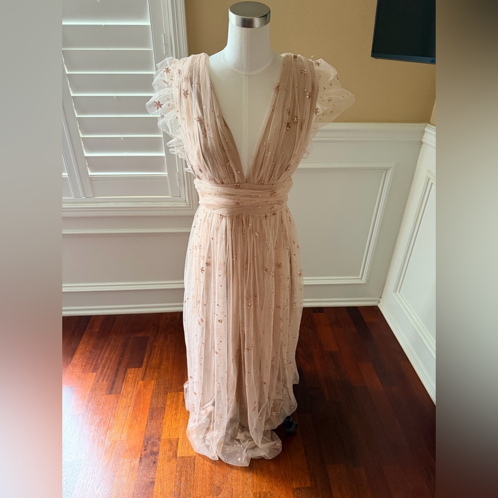 Soieblu Blush Maxi Dress with Star Print